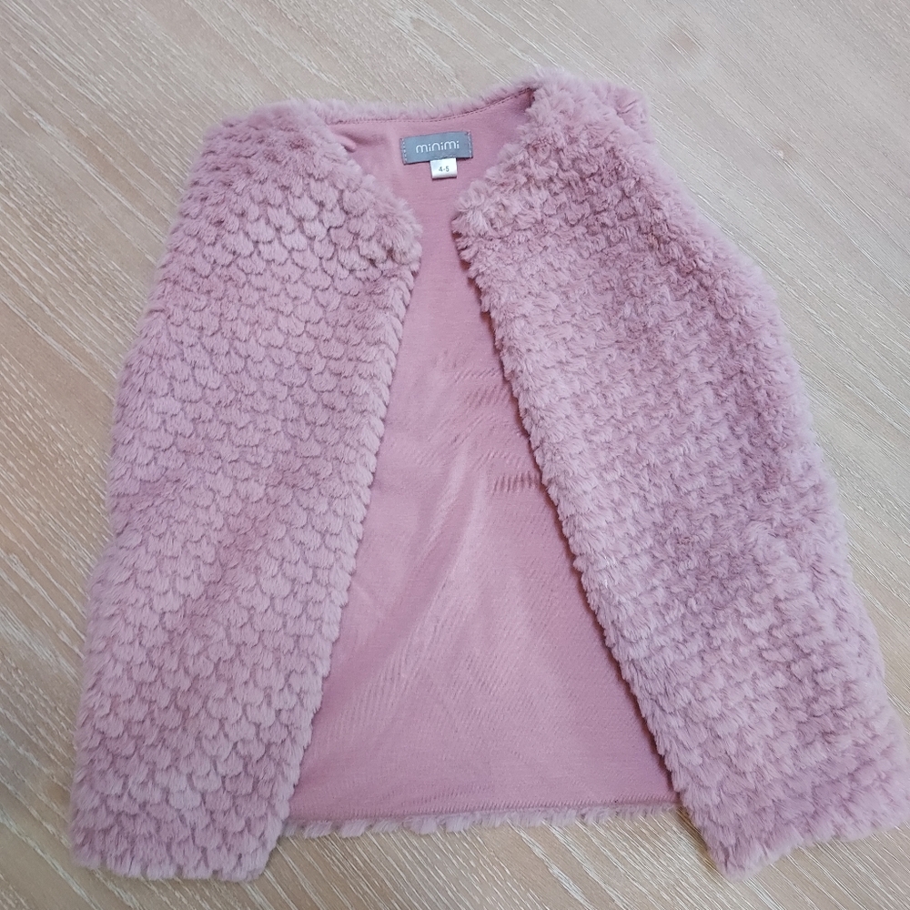 Cozy Pink Faux Fur Kids Jacket